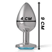 INTENSE - ALUMINIUM-METALL-ANAL-STECKER BLAUES HERZ, GRÖSSE L - ENGEFREUNDE.COM