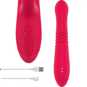 INTENSE - DUA MULTIFUNKTIONS-WIEDERAUFLADBARER AUF- UND AB-VIBRATOR MIT ROTER ZUNGE INTENSE FUN