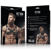 FETISH SUBMISSIVE ATTITUDE - VERSTELLBARER NEOPREN-BRUSTGURT MIT CROSS-OVER-BULLDOG-REISSVERSCHLUSS FÜR MNNER - ENGEFREUNDE.COM