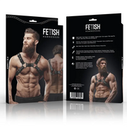 FETISH SUBMISSIVE ATTITUDE - VERSTELLBARER BRUST-BULLDOG-HARNESS AUS ÖKOLEDER FÜR HERREN - ENGEFREUNDE.COM