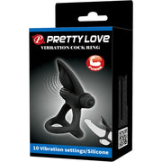 PRETTY LOVE - VIBRATIONSRING 10 VIBRATIONEN SCHWARZES SILIKON PRETTY LOVE MALE