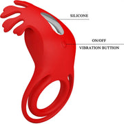 PRETTY LOVE - RUBEN VIBRATORRING 7 VIBRATIONEN SILIKON ROT PRETTY LOVE MALE