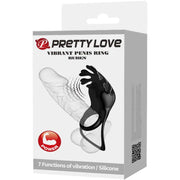 PRETTY LOVE - RUBEN VIBRATORRING 7 VIBRATIONEN SCHWARZES SILIKON PRETTY LOVE MALE