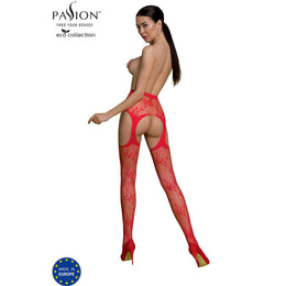 PASSION - ECO COLLECTION BODYSTOCKING ECO S001 SCHWARZ PASSION WOMAN GARTER & STOCK