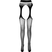 PASSION - ECO COLLECTION BODYSTOCKING ECO S002 SCHWARZ PASSION WOMAN GARTER & STOCK