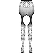 PASSION - ECO COLLECTION BODYSTOCKING ECO S005 WEISS PASSION WOMAN GARTER & STOCK