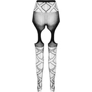 PASSION - ECO COLLECTION BODYSTOCKING ECO S005 WEISS PASSION WOMAN GARTER & STOCK