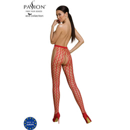 PASSION - ECO COLLECTION BODYSTOCKING ECO S007 SCHWARZ PASSION WOMAN GARTER & STOCK