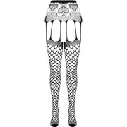 PASSION - ECO COLLECTION BODYSTOCKING ECO S009 SCHWARZ PASSION WOMAN GARTER & STOCK