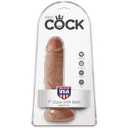 KING COCK - REALISTISCHER PENIS MIT KUGELN 13.2 CM KARAMELL KING COCK