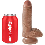 KING COCK - REALISTISCHER PENIS MIT KUGELN 13.2 CM KARAMELL KING COCK