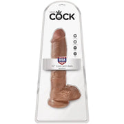 KING COCK - REALISTISCHER PENIS MIT KUGELN 19.8 CM KARAMELL - ENGEFREUNDE.COM