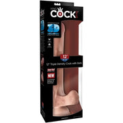 KING COCK - REALISTISCHER PENIS MIT 3D-KUGELN 24.8 CM LICHT - ENGEFREUNDE.COM