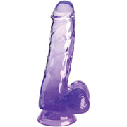 KING COCK - CLEAR REALISTISCHER PENIS MIT KUGELN 13.5 CM LILA KING COCK