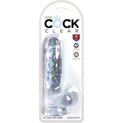 KING COCK - CLEAR REALISTISCHER PENIS MIT EIEREN 13.5 CM TRANSPARENT - ENGEFREUNDE.COM