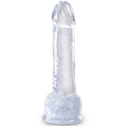 KING COCK - CLEAR REALISTISCHER PENIS MIT EIEREN 15.2 CM TRANSPARENT - ENGEFREUNDE.COM