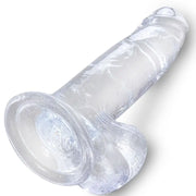 KING COCK - CLEAR REALISTISCHER PENIS MIT EIEREN 15.2 CM TRANSPARENT - ENGEFREUNDE.COM