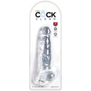 KING COCK - CLEAR REALISTISCHER PENIS MIT EIEREN 16.5 CM TRANSPARENT - ENGEFREUNDE.COM