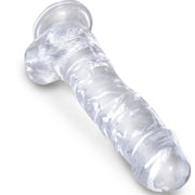 KING COCK - CLEAR REALISTISCHER PENIS MIT EIEREN 16.5 CM TRANSPARENT - ENGEFREUNDE.COM