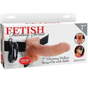 FETISH FANTASY SERIES - VERSTELLBARES GURT MIT FERNBEDIENUNG, REALISTISCHER PENIS MIT HODEN 17,8 CM FETISH FANTASY SERIES