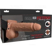 FETISH FANTASY SERIES - VERSTELLBARES GURT REALISTISCHER PENIS MIT WIEDERAUFLADBAREN BLLEN UND VIBRATOR 17,8 CM - ENGEFREUNDE.COM