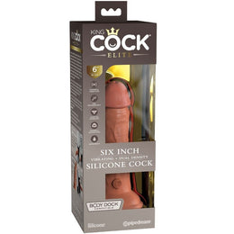 KING COCK - ELITE REALISTISCHER DILDO MIT VIBRATION UND SILIKON 15.2 CM KARAMELL KING COCK