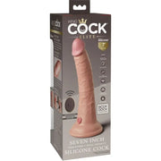 KING COCK - ELITE REALISTISCHER DILDO VIBRATOR & SILIKON FERNBEDIENUNG 17.8 CM - ENGEFREUNDE.COM