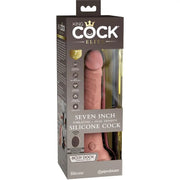KING COCK - ELITE REALISTISCHER DILDO VIBRATOR & SILIKON FERNBEDIENUNG 17.8 CM - ENGEFREUNDE.COM