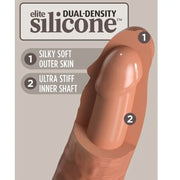 KING COCK - ELITE REALISTISCHER DILDO MIT VIBRATION UND SILIKON 20.3 CM KARAMELL KING COCK
