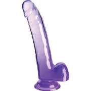 KING COCK - CLEAR DILDO MIT HODEN 20.3 CM LILA KING COCK