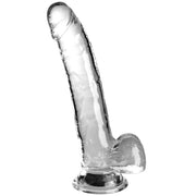 KING COCK - CLEAR DILDO MIT HODEN 20.3 CM TRANSPARENT KING COCK