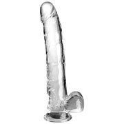 KING COCK - CLEAR DILDO MIT HODEN 24.8 CM TRANSPARENT - ENGEFREUNDE.COM