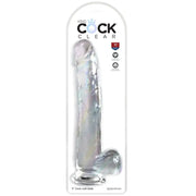 KING COCK - CLEAR DILDO MIT HODEN 24.8 CM TRANSPARENT - ENGEFREUNDE.COM