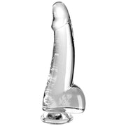 KING COCK - CLEAR DILDO MIT HODEN 15.2 CM TRANSPARENT KING COCK