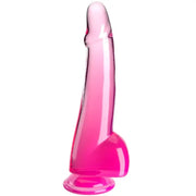 KING COCK - CLEAR DILDO MIT HODEN 19 CM ROSA KING COCK