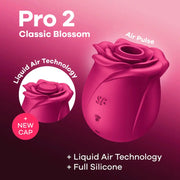 SATISFYER - AIR PULSE PRO 2 CLASSIC BLOSSOM VIBRATOR - ENGEFREUNDE.COM