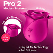 SATISFYER - AIR PULSE PRO 2 MODERNER BLOSSOM VIBRATOR - ENGEFREUNDE.COM