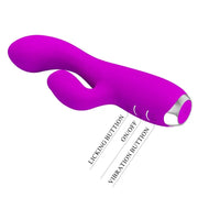 PRETTY LOVE - GLORIA WIEDERAUFLADBARER KANINCHENVIBRATOR, WASSERDICHT, LILA - ENGEFREUNDE.COM