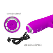 PRETTY LOVE - RACHEL WIEDERAUFLADBARER VIBRATOR MIT STIMULIERENDEN WELLEN LILA - ENGEFREUNDE.COM