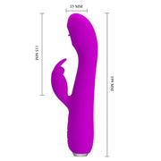 PRETTY LOVE - RACHEL WIEDERAUFLADBARER VIBRATOR MIT STIMULIERENDEN WELLEN LILA - ENGEFREUNDE.COM