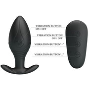 PRETTY LOVE - REGINA ANAL PLUG WIEDERAUFLADBARER VIBRATOR SCHWARZ PRETTY LOVE BOTTOM