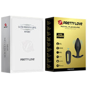 PRETTY LOVE - REGINA ANAL PLUG WIEDERAUFLADBARER VIBRATOR SCHWARZ PRETTY LOVE BOTTOM