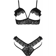 PASSION - DOLLY-SET ZWEITEILIG SCHWARZ L/XL PASSION WOMAN SETS