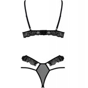 PASSION - DOLLY-SET ZWEITEILIG SCHWARZ L/XL PASSION WOMAN SETS