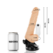 BASECOCK - REALISTISCHER VIBRATOR MIT FERNBEDIENUNG SCHWARZ 18.5 CM -O- 4CM BASECOCK