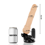 BASECOCK - REALISTISCHER VIBRATOR MIT FERNBEDIENUNG SCHWARZ 19.5 CM -O- 4 CM BASECOCK