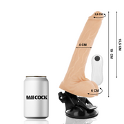 BASECOCK - REALISTISCHER VIBRATOR MIT FERNBEDIENUNG SCHWARZ 19 CM -O- 4 CM BASECOCK