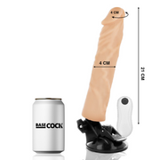 BASECOCK - REALISTISCHER VIBRATOR MIT FERNBEDIENUNG SCHWARZ 21 CM -O- 4 CM BASECOCK