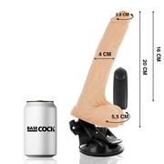 BASECOCK - REALISTISCHER VIBRATOR MIT FERNBEDIENUNG SCHWARZ MIT HODEN 20 CM -O- 4 CM BASECOCK