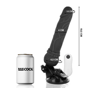 BASECOCK - REALISTISCHER VIBRATOR MIT FERNBEDIENUNG SCHWARZ 19.5 CM -O- 4 CM BASECOCK